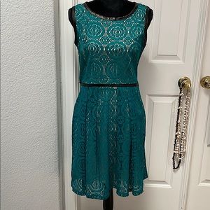 Lace overlay dress